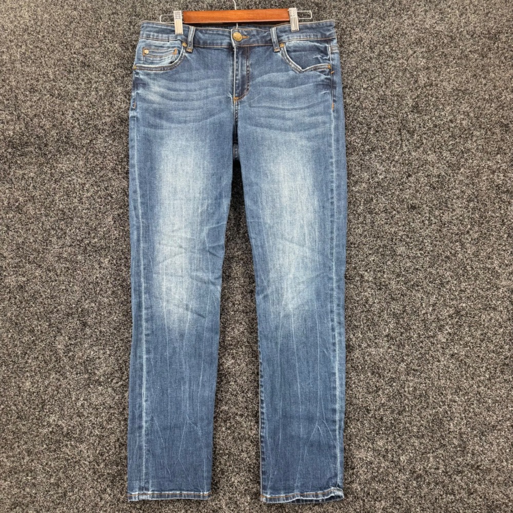 Kut from the Kloth Boyfriend Jeans Medium Wash Stretch Denim RN58539 Size 10